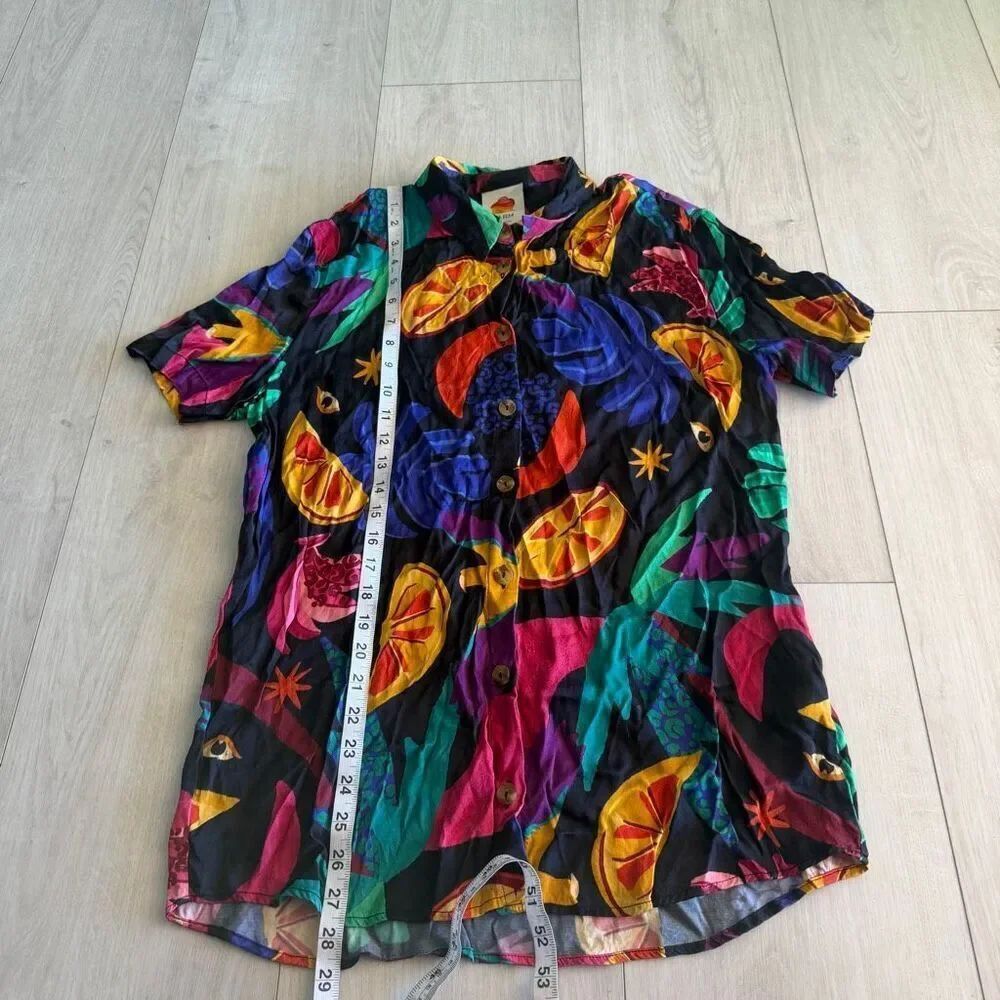 FARM Rio Mystic Jungle Short Sleeve Camp Shirt, relaxed fit, size m - Picture 2 of 8